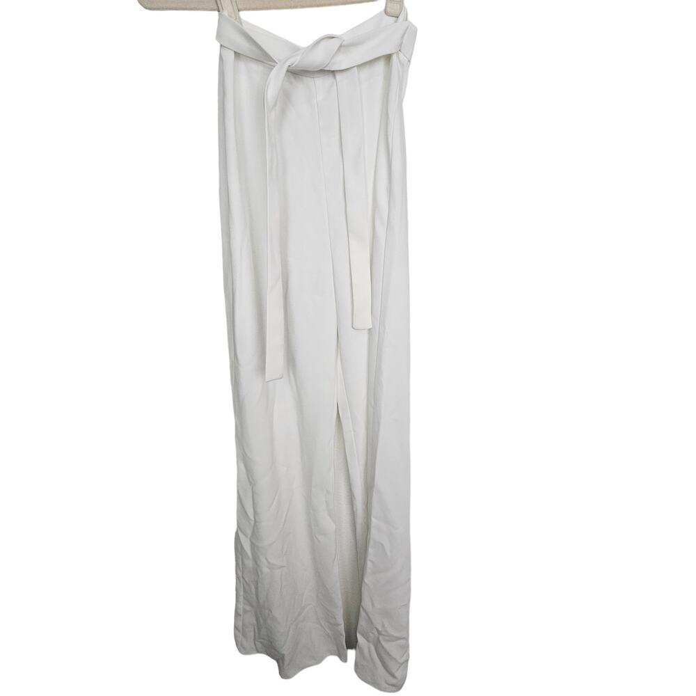 Amanda Uprichard Womens Straight Leg Pants Size XS Minimalist Tie Waist Designer